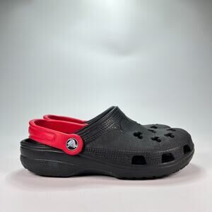 Crocs Classic Clog Mickey Mouse Black Red Slip On Sandals Comfort Women's Size 7